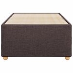 vidaXL Cadre de lit sans matelas marron foncé 100x200 cm tissu