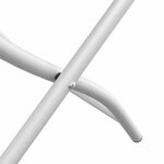 vidaXL Chaise de jardin pliante 2 Pièces Blanc 55 x 56 5 x 91cm Acier