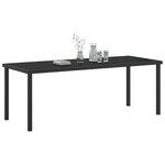 vidaXL Table de Jardin Noir 200 x 80 x 73 cm Métal