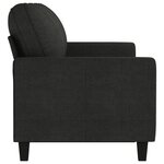 vidaXL Canapé à 3 places Noir 180 cm Tissu
