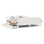 vidaXL Cadre de lit sans matelas blanc 160x200 cm bois de pin massif