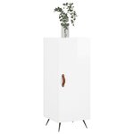 vidaXL Buffet Blanc brillant 34 5x34x90 cm Bois d'ingénierie