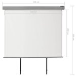 vidaXL Auvent latéral de balcon multifonctionnel 150 x 200 cm Crème