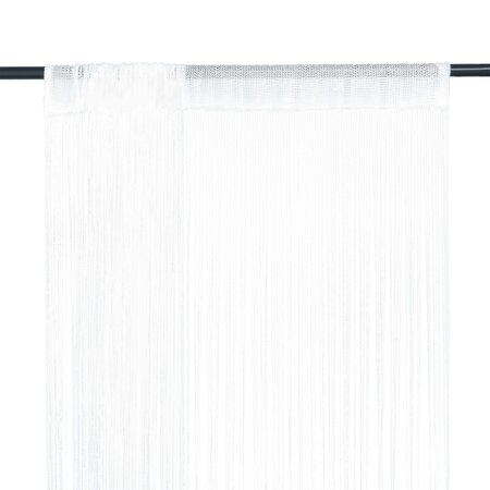 vidaXL Rideau en fils 2 Pièces 140 x 250 cm Blanc