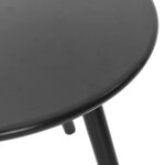 vidaXL Lot de 3 Chaise de jardin noir résine tressée