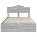 vidaXL Lit de Rangement Gris Sonoma 120 x 190 cm Bois d'ingénierie