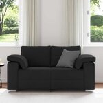 vidaXL Canapé Noir 160 x 80 x 82 cm tissu