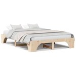 vidaXL Cadre de lit Pin massif 207 x 167 x 30 cm Bois massif en pin