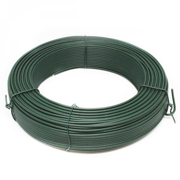 Fil de tension en acier galvanisé plastifié pour grillage ou autre - 100 m x 2.8mm ø - vert