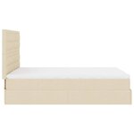 VidaXL Cadre de lit ottoman avec matelas crème 140x200 cm tissu