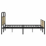 vidaXL Cadre de lit en métal sans matelas chêne sonoma 160x200 cm