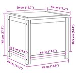 vidaXL Boîte de rangement avec stockage Naturel 50 x 45 x 45 cm