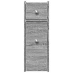 vidaXL Armoire de salle de bain étroite avec roulettes sonoma gris