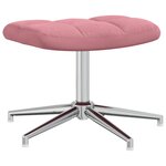 vidaXL Chaise de relaxation avec tabouret Rose Velours