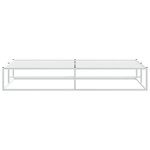vidaXL Cadre de lit sans matelas blanc 200x200 cm métal