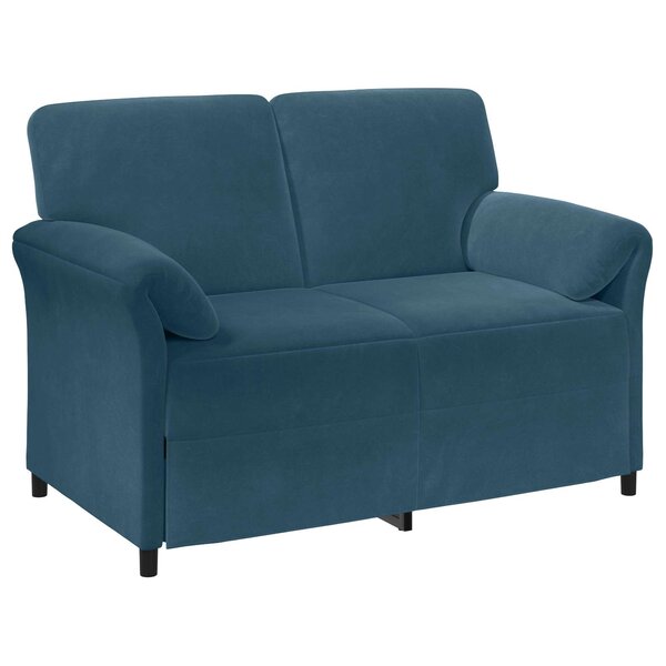 vidaXL Sofa 2 places Bleu 138 x 83 x 95 cm Velours