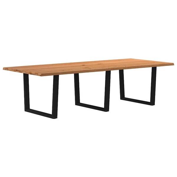 VidaXL Table à manger et bord vivant 280x120x74cm bois massif de chêne