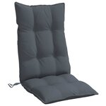vidaXL Coussins de chaise à dossier haut lot de 6 anthracite