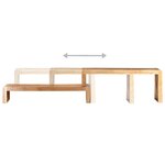 Vidaxl meubles tv 2 pièces bois d'acacia massif