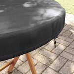 vidaXL Housse de Table Extérieure Noir 102 x 102 x 10 cm Tissu 210D