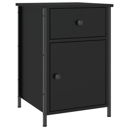 vidaXL Table de chevet noir 40x42x60 cm bois d’ingénierie