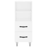 vidaXL Buffet haut Blanc 34 5x34x180 cm Bois d'ingénierie