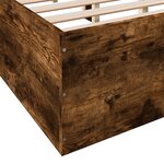 vidaXL Cadre de lit chêne fumé 120x200 cm bois d'ingénierie