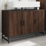 vidaXL Armoire de lavabo de salle de bain chêne marron 90x33x60 cm