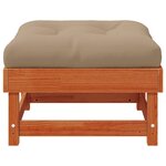 vidaXL Repose-pieds de jardin Pin massif Pin brun ciré