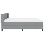 lit à sommier vidaXL avec matelas gris clair 180x200 cm Tissu