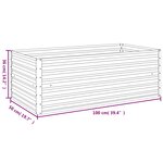 vidaXL Jardinière surélevée 100x50x36 cm Acier Corten