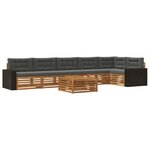 vidaXL Ensemble de canapés d'extérieur 7 Pièces Naturel et Anthracite