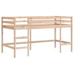 vidaXL Lit mezzanine enfants avec rideaux sans matelas 90x200cm