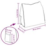 vidaXL Coussin de Dos Vert foncé 60 x 20 x 50 cm tissu