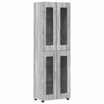 vidaXL Haut Armoire avec étagère FLORIN Gris Sonoma 60 x 35 x 182 cm
