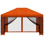 vidaXL Abri de jardin avec parois 4 × 3 m Orange Polyester et Acier