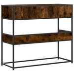 vidaXL Table console chêne fumé 90x35x80 cm bois d'ingénierie