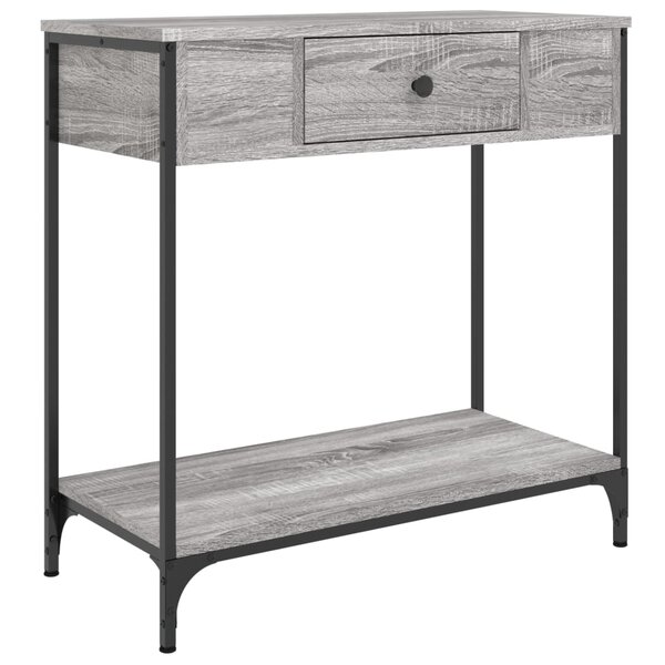 vidaXL Table console sonoma gris 75x34 5x75 cm bois d'ingénierie