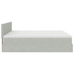 VidaXL Cadre de lit ottoman avec matelas gris clair 200x200 cm velours
