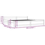 vidaXL Cadre de lit Blanc Bois massif 200x200 cm