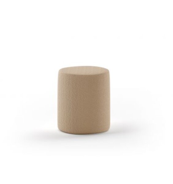 Pouf NATURE brun - Tissu bouclé et déco cocoon