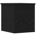 Coffre de rangement vidaXL Noir Chêne 30x35x35 cm Bois d'ingénierie