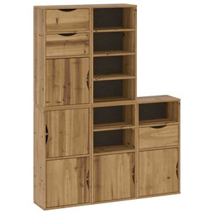 vidaXL Armoires latérales 5 Pièces ODDA 40x24x79 cm bois massif pin