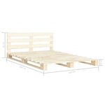 vidaXL Cadre de lit de palette sans matelas 160x200 cm bois massif pin
