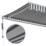 vidaXL Auvent rétractable automatique anthracite et blanc 600x350 cm