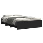 vidaXL Cadre de lit sans matelas noir 120x190 cm bois d'ingénierie