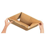 Caisse carton brune simple cannelure montage instantané fermeture adhésive 26x22x13 cm (lot de 20)