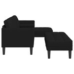 vidaXL Ensemble de Canapés avec coussin 2 Pièces Noir Polyester