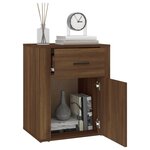 vidaXL Table de chevet Chêne marron 50x36x60 cm Bois d'ingénierie