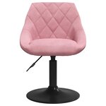 vidaXL Chaises pivotantes à manger lot de 6 rose velours